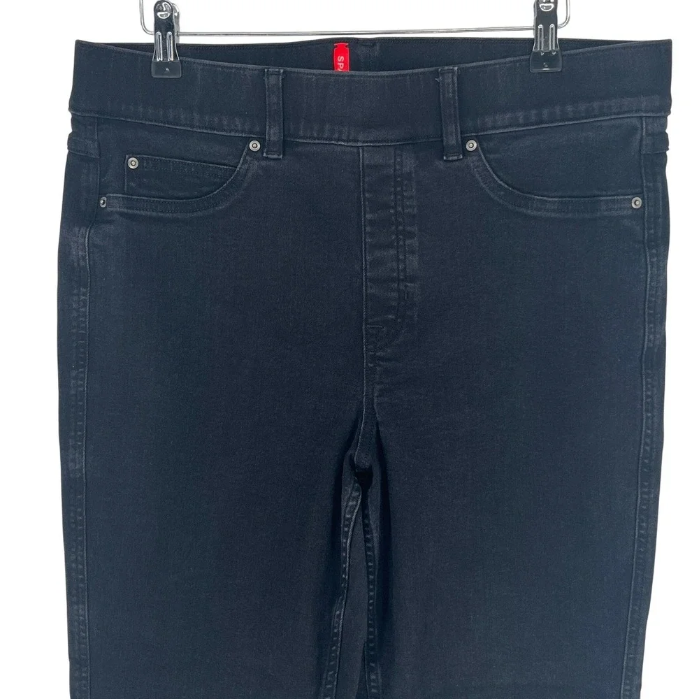SPANX High-Rise Slim Straight Pull-On Jeans Black Stretch‎ Women's XL